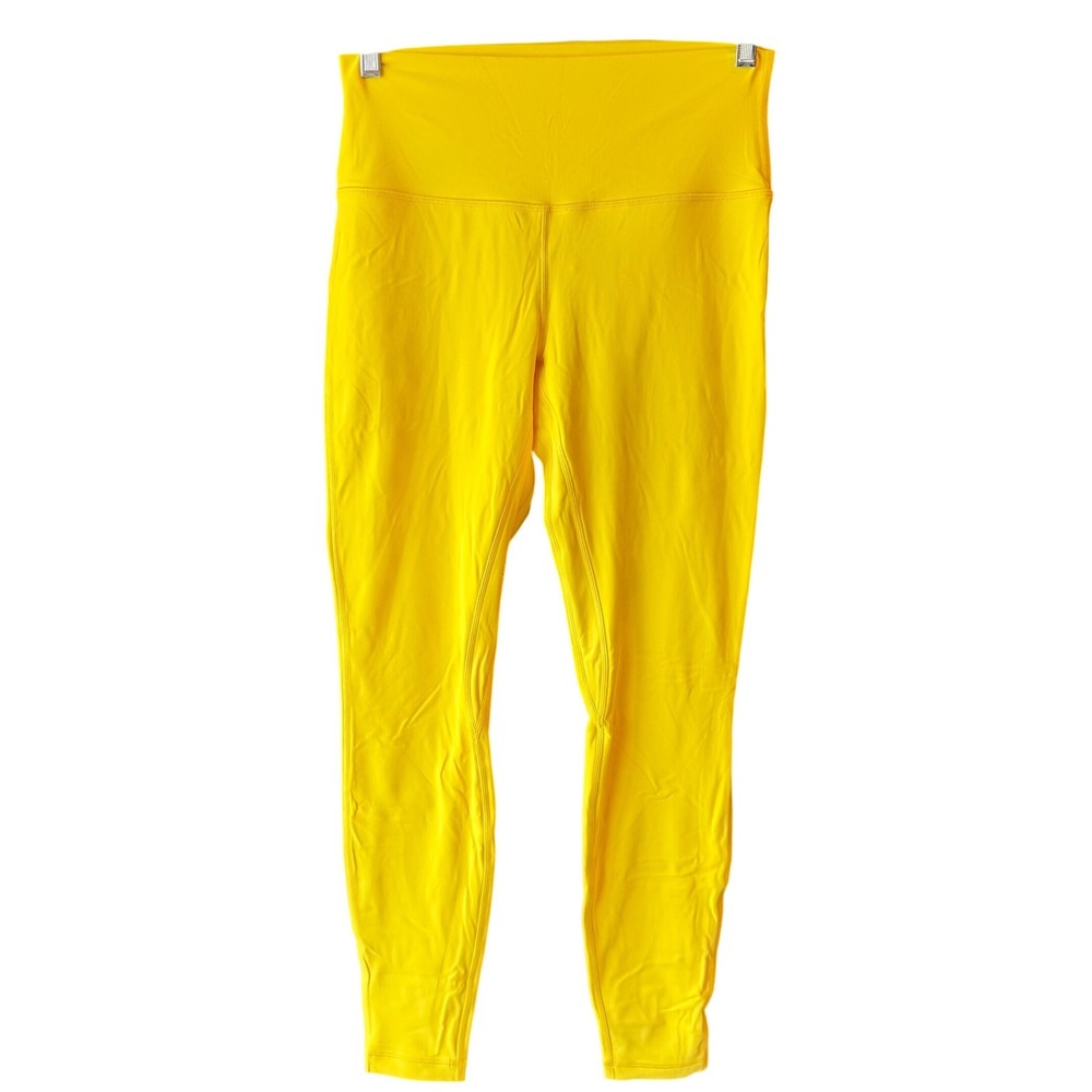 Lululemon Align High-Rise Leggings Pants 28" Yellow Serpentine Size 10